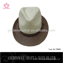 Sombrero de paja fedora sombrero a granel de rafia para decorar